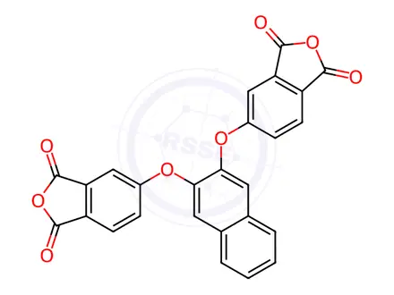 Chemical structure of 1,3-Isobenzofurandione, 5,5'-[2,3-naphthalenediylbis(oxy)]bis-