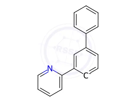 Chemical structure of (OC-6-43)-[3-(2-Pyridinyl)[1,1'-biphenyl]-4-yl]bis[2-(2-pyridinyl)phenyl]iridium