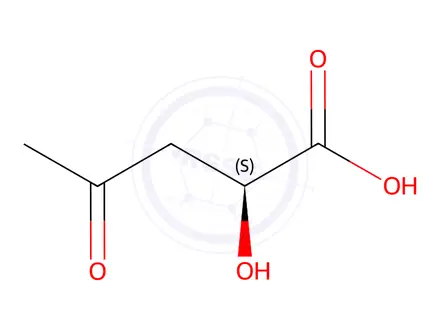 Chemical structure of Pentanoic acid, 2-hydroxy-4-oxo-, (2S)-(9CI)