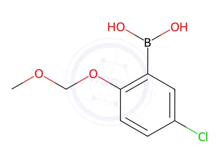 Chemical structure of (5-Chloro-2-(methoxymethoxy)phenyl)boronic acid