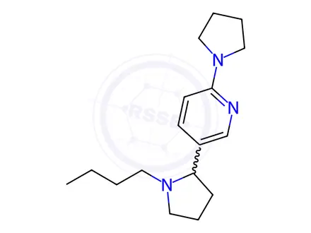 Chemical structure of 5-(1-Butylpyrrolidin-2-yl)-2-(pyrrolidin-1-yl)pyridine