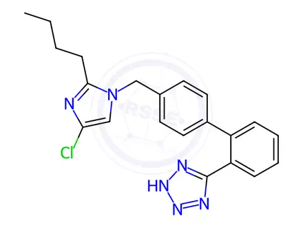 Chemical structure of Deshydroxymethyl Losartan trifluoroacetic acid salt