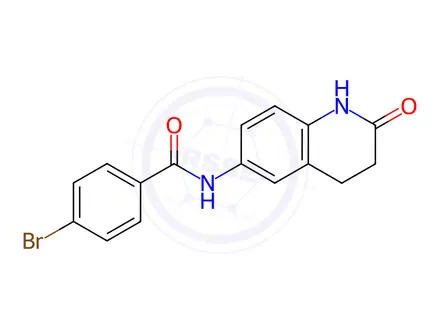 Chemical structure of 4-Bromo-N-(2-oxo-1,2,3,4-tetrahydroquinolin-6-yl)benzamide