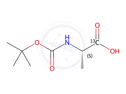 Chemical structure of L-Alanine-13C, N-Boc