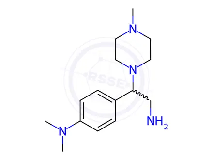 Chemical structure of (4-[2-Amino-1-(4-methylpiperazin-1-yl)ethyl]phenyl)dimethylamine