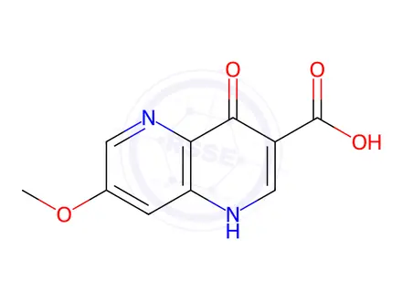 Chemical structure of 7-Methoxy-4-oxo-1,4-dihydro-1,5-naphthyridine-3-carboxylic acid