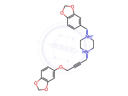 Chemical structure of 1-[(2H-1,3-benzodioxol-5-yl)methyl]-4-[4-(2H-1,3-benzodioxol-5-yloxy)but-2-yn-1-yl]piperazine dihydrochloride 1046785-81-2 12W-0827