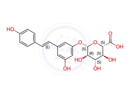 Chemical structure of Resveratrol Impurity 2 (Resveratrol-3-Glucuronide)