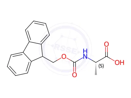 Chemical structure of Fmoc-L-Ala-OH monohydrate