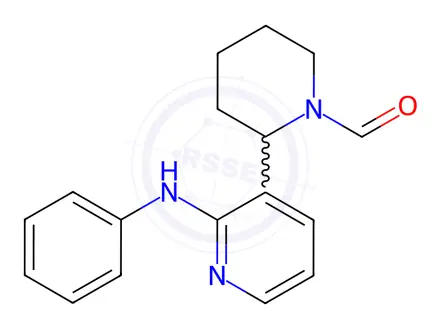 Chemical structure of 2-(2-(Phenylamino)pyridin-3-yl)piperidine-1-carbaldehyde