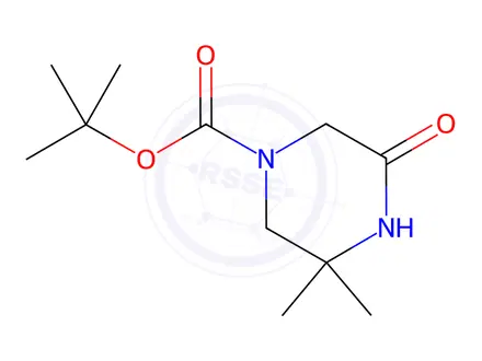 Chemical structure of tert-Butyl 3,3-dimethyl-5-oxo-1-piperazinecarboxylate