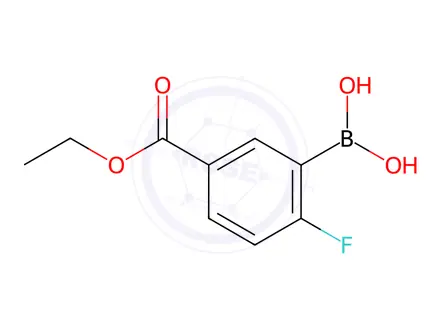 Chemical structure of (5-(Ethoxycarbonyl)-2-fluorophenyl)boronic acid