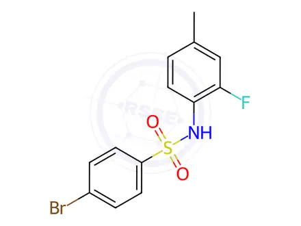 Chemical structure of 4-Bromo-N-(2-fluoro-4-methylphenyl)benzenesulfonamide