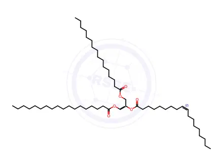 Chemical structure of 1-Palmitin-2-Olein-3-Stearin