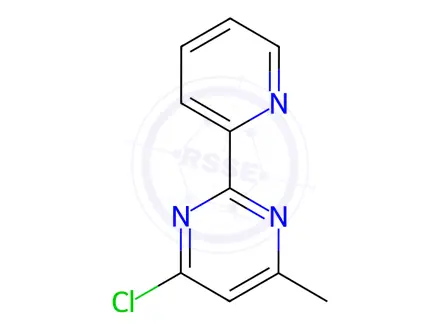 Chemical structure of 4-Chloro-6-methyl-2-(2-pyridinyl)pyrimidine