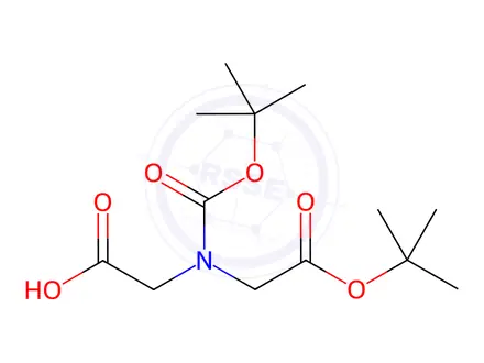 Chemical structure of Glycine, N-(carboxymethyl)-N-[(1,1-dimethylethoxy)carbonyl]-, 1-(1,1-dimethylethyl) ester