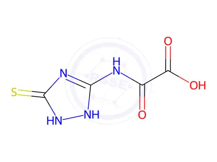 Chemical structure of Acetic acid, [(4,5-dihydro-5-thioxo-1H-1,2,4-triazol-3-yl)amino]oxo-(9CI)