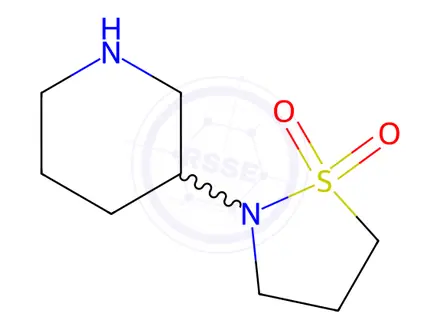 Chemical structure of 2-(Piperidin-3-yl)-1lambda6,2-thiazolidine-1,1-dione