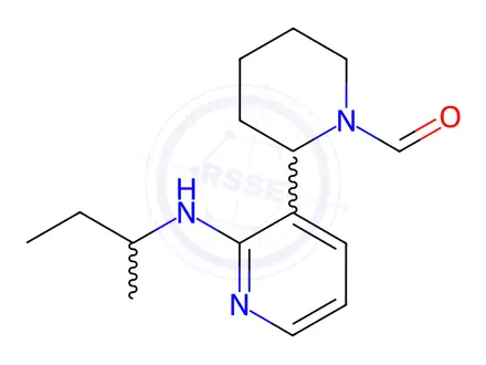 Chemical structure of 2-(2-(sec-Butylamino)pyridin-3-yl)piperidine-1-carbaldehyde