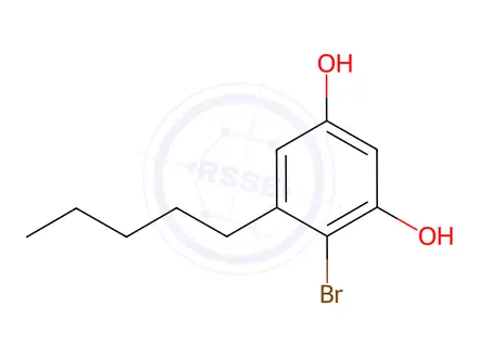 Chemical structure of Olivetol Impurity 4 (Olivetol 4-Bromo)