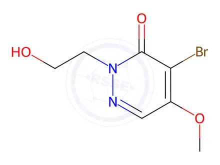 Chemical structure of 4-Bromo-2-(2-hydroxyethyl)-5-methoxypyridazin-3(2H)-one