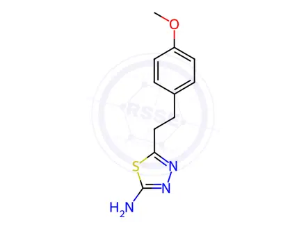 Chemical structure of 5-[2-(4-Methoxyphenyl)ethyl]-1,3,4-thiadiazol-2-amine