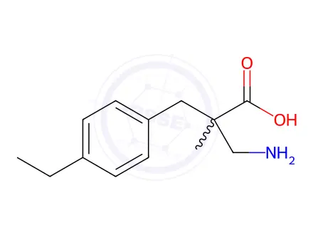 Chemical structure of 3-Amino-2-(4-ethylbenzyl)-2-methylpropanoic acid