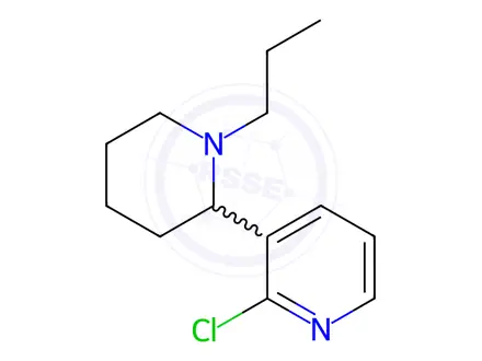 Chemical structure of 2-Chloro-3-(1-propylpiperidin-2-yl)pyridine