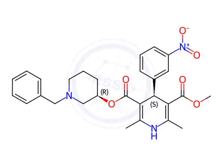 Chemical structure of (-)-Benidipine