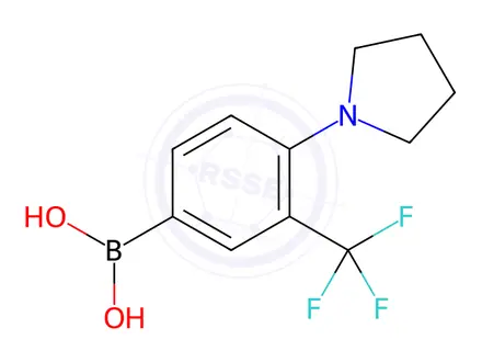 Chemical structure of (4-(Pyrrolidin-1-yl)-3-(trifluoromethyl)phenyl)boronic acid