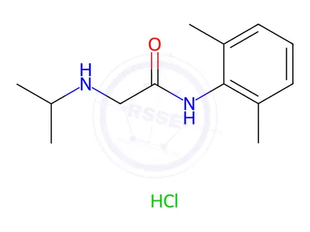 Chemical structure of 2-(Isopropylamino)-2',6'-acetoxylidide Hydrochloride