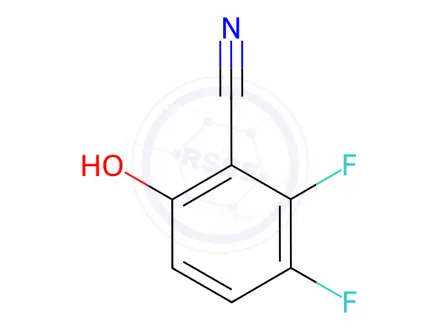 Chemical structure of Benzonitrile, 2,3-difluoro-6-hydroxy-(9CI)