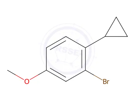 Chemical structure of 2-bromo-1-cyclopropyl-4-methoxybenzene