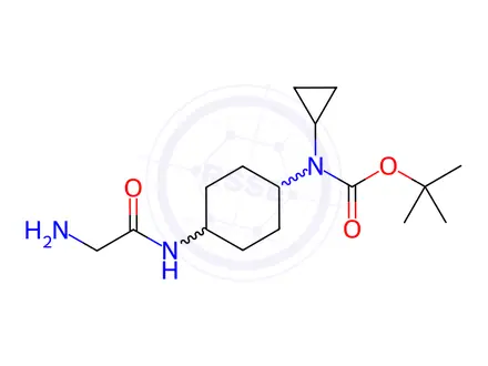 Chemical structure of tert-Butyl (4-(2-aminoacetamido)cyclohexyl)(cyclopropyl)carbamate