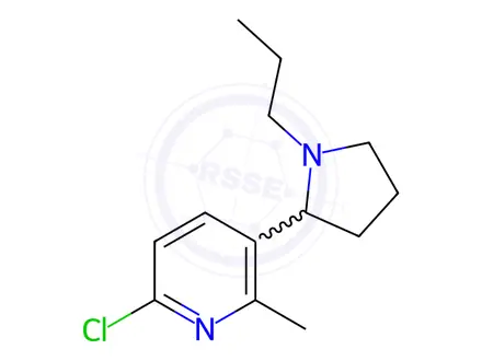 Chemical structure of 6-Chloro-2-methyl-3-(1-propylpyrrolidin-2-yl)pyridine