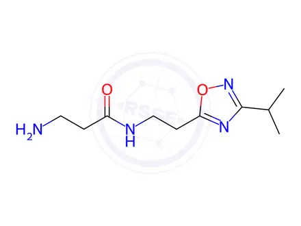 Chemical structure of 3-Amino-N-(2-(3-isopropyl-1,2,4-oxadiazol-5-yl)ethyl)propanamide