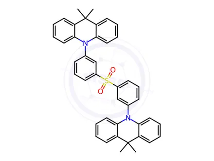Chemical structure of Acridine, 10,10'-(sulfonyldi-3,1-phenylene)bis[9,10-dihydro-9,9-dimethyl-