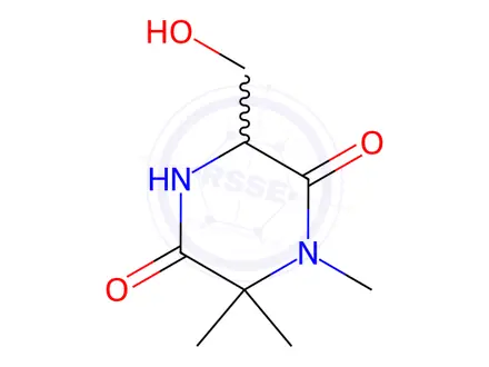 Chemical structure of 3-(Hydroxymethyl)-1,6,6-trimethyl-2,5-piperazinedione
