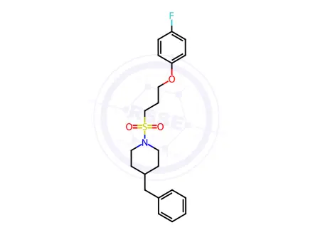 Chemical structure of 4-Benzyl-1-((3-(4-fluorophenoxy)propyl)sulfonyl)piperidine