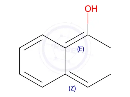Chemical structure of Ethanol, 1-(6-ethylidene-2,4-cyclohexadien-1-ylidene)-, (Z,E)-(9CI)
