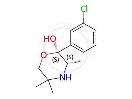 Chemical structure of (S,S)-Hydroxy Bupropion Hydrochloride