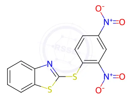 Chemical structure of 2-(2,4-Dinitrophenylthio)benzothiazole