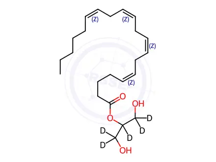 Chemical structure of 2-Arachidonyl Glycerol-d5