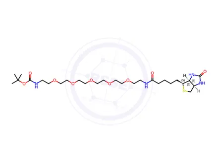 Chemical structure of Biotin-PEG5-NH-Boc