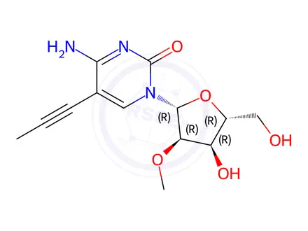 Chemical structure of 2'-O-Methyl-5-propynylcytidine