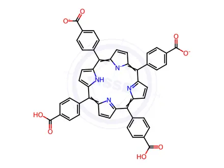 Chemical structure of Fe(III) meso-Tetra(4-carboxyphenyl)porphine Chloride