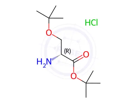 Chemical structure of Tert-butyl (2R)-2-amino-3-[(2-methylpropan-2-yl)oxy]propanoate;hydrochloride
