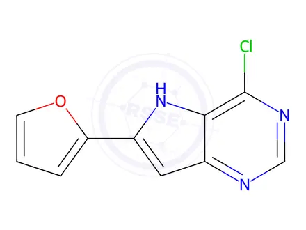 Chemical structure of 4-chloro-6-(furan-2-yl)-5H-pyrrolo[3,2-d]pyrimidine