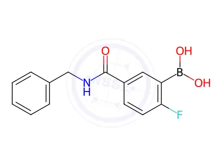 Chemical structure of (5-(Benzylcarbamoyl)-2-fluorophenyl)boronic acid