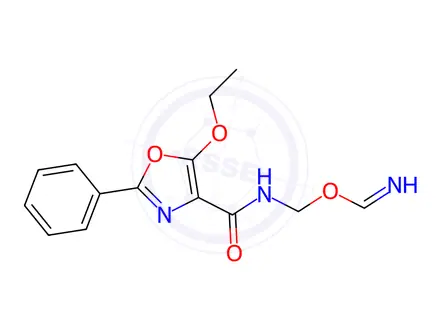 Chemical structure of (5-Ethoxy-2-phenyloxazole-4-carboxamido)methyl formimidate